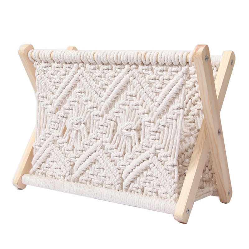 Soporte para Revistas Plegable de Algodón Nórdico