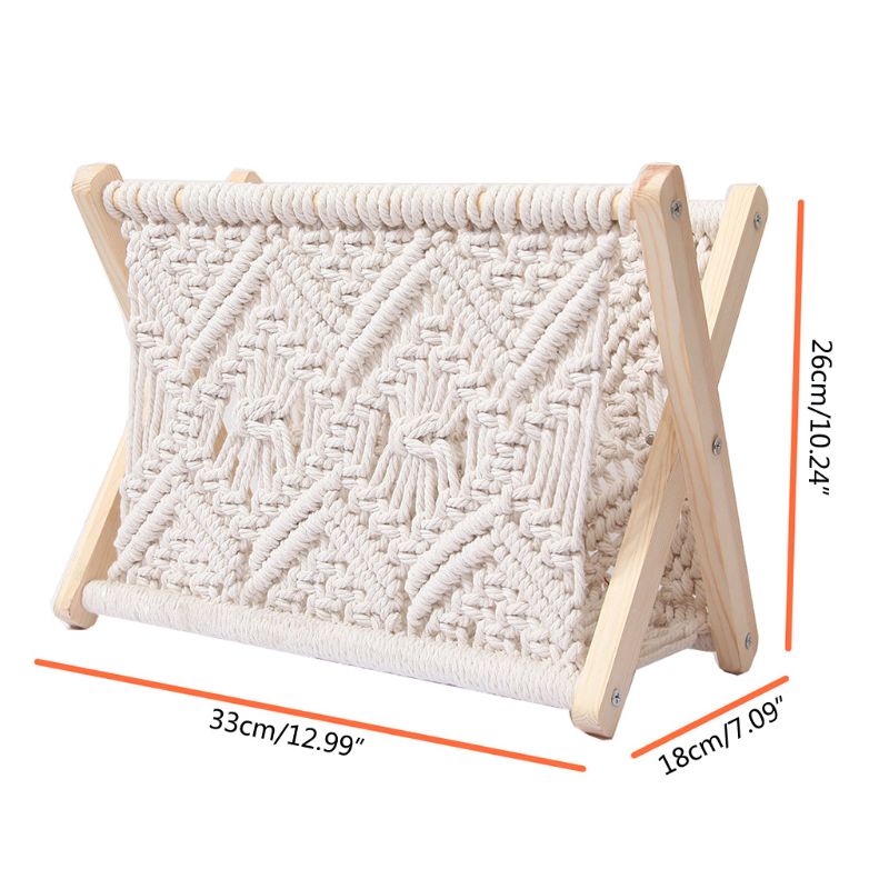 Soporte para Revistas Plegable de Algodón Nórdico