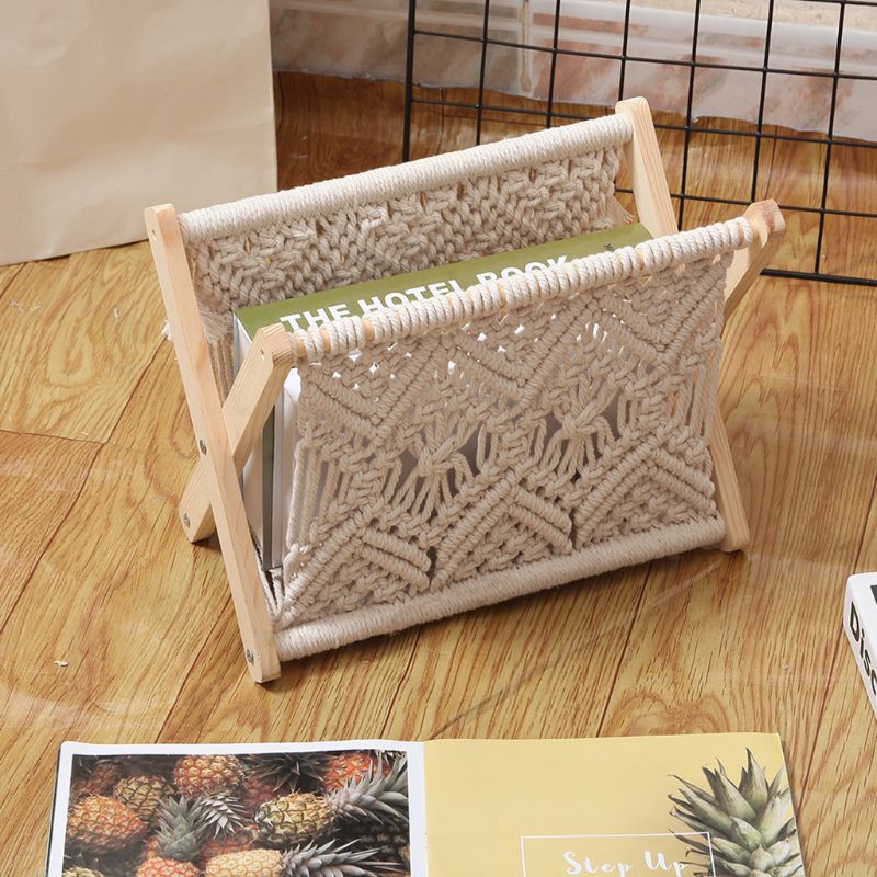 Soporte para Revistas Plegable de Algodón Nórdico