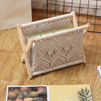 Soporte para Revistas Plegable de Algodón Nórdico