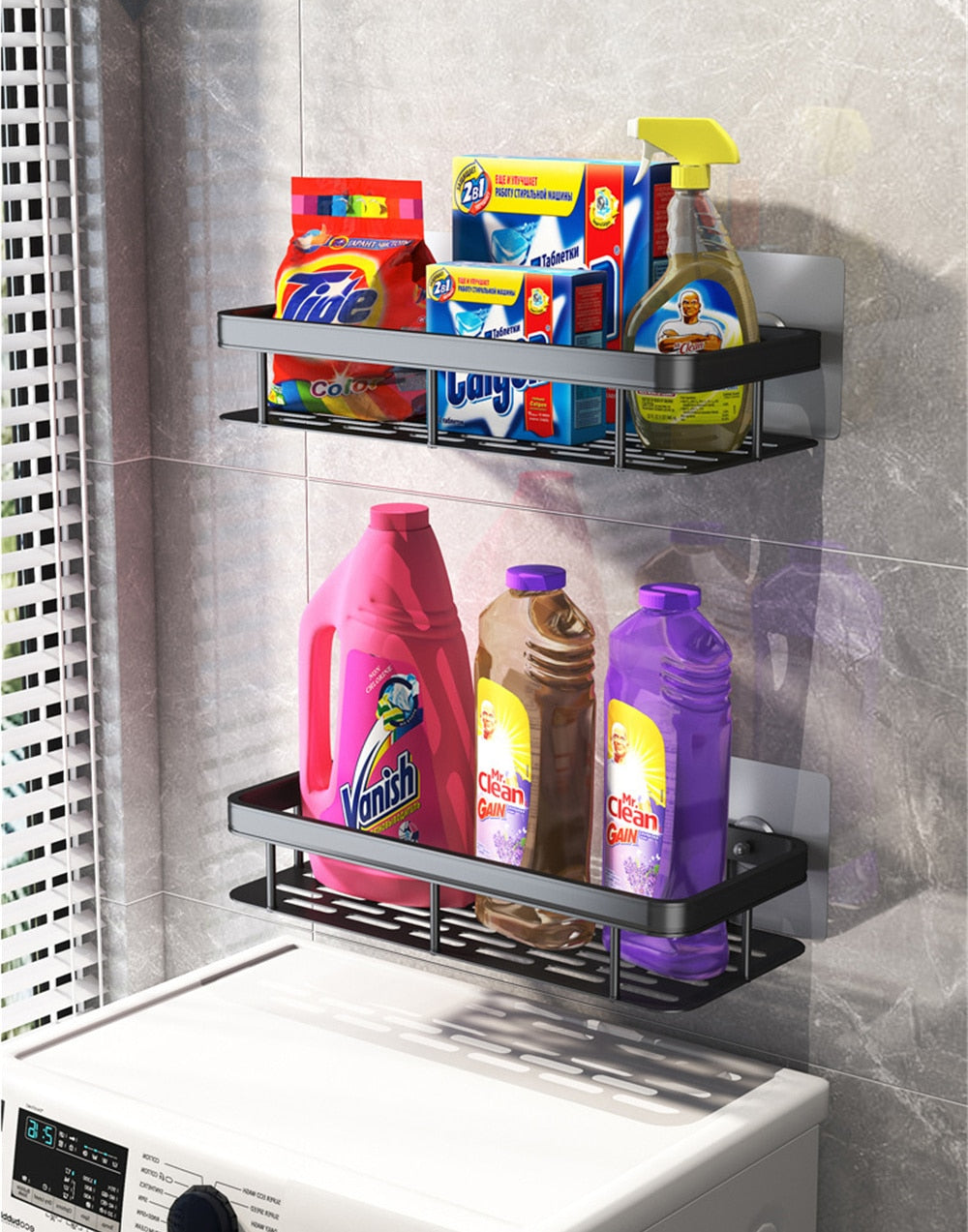 Soporte de Baño con Ventosas de Metal