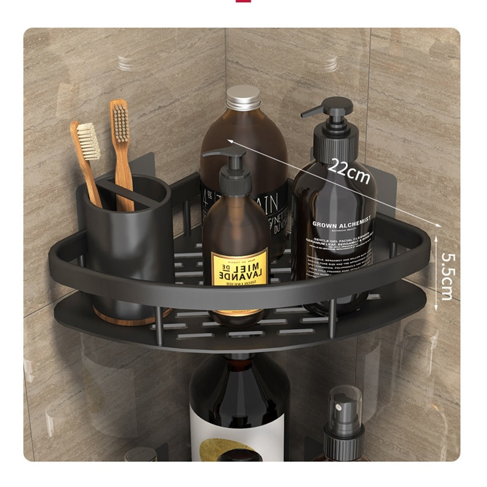 Soporte de Baño con Ventosas de Metal