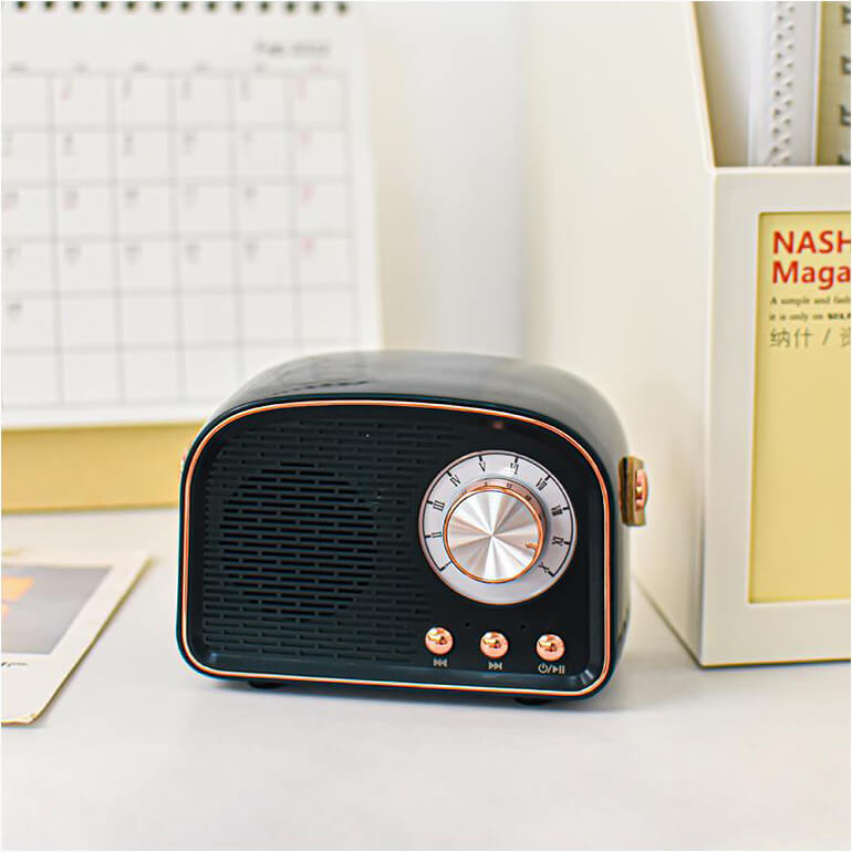 Altavoz Bluetooth Retro Redondo