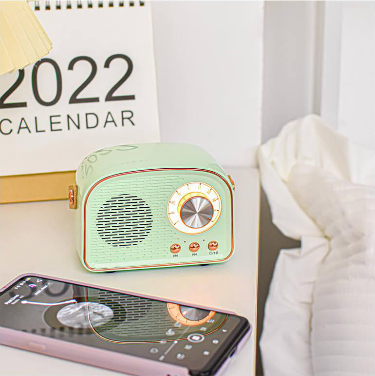 Altavoz Bluetooth Retro Redondo