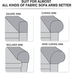Fundas de Apoyabrazos Elásticas – Fundas de Spandex para Sillas y Sillones, Set de 2, Burdeos