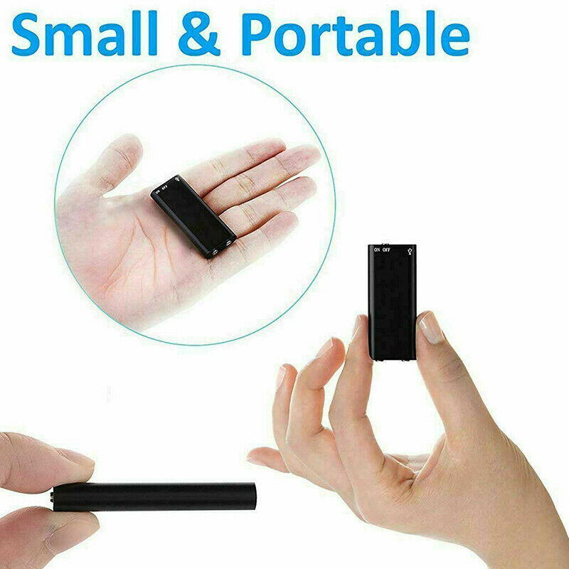 Mini grabadora de voz | Grabación de audio encubierta | Negro