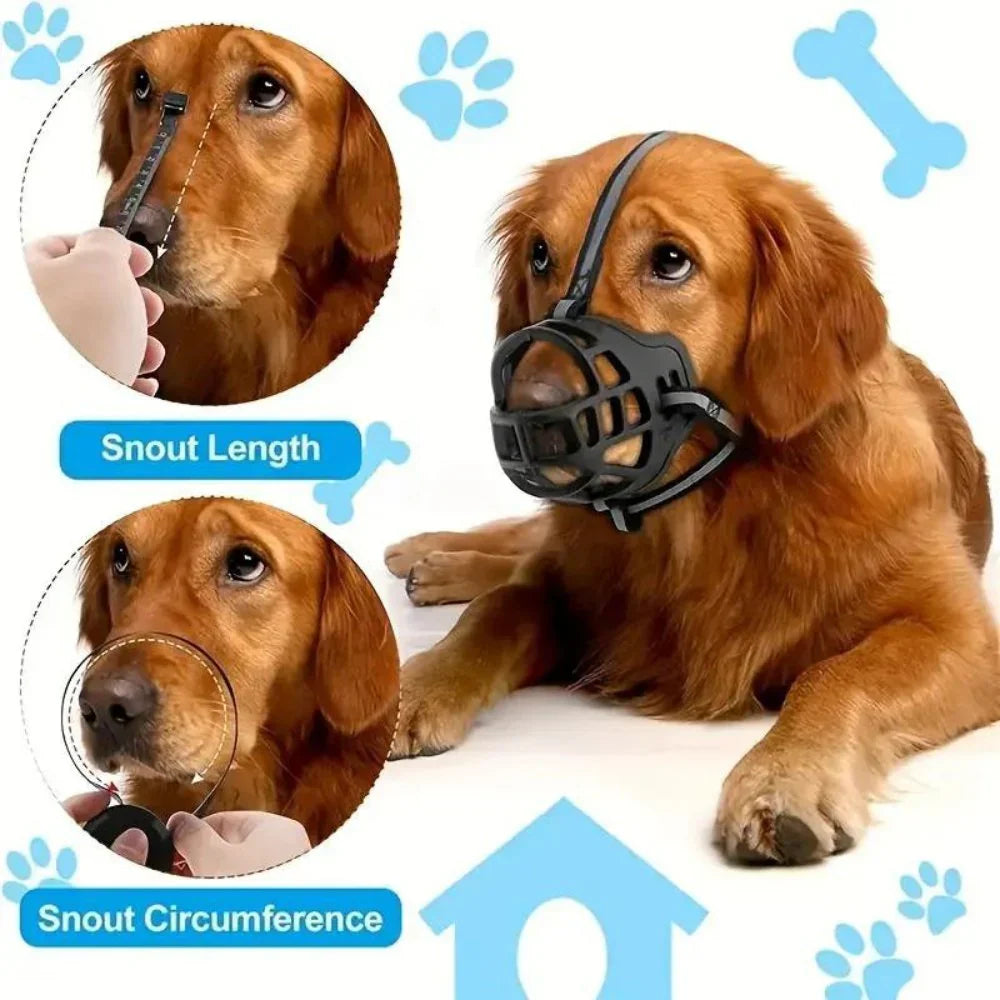 Muzzle Ajustable para Perros con Malla Transpirable para Uso Diario Seguro