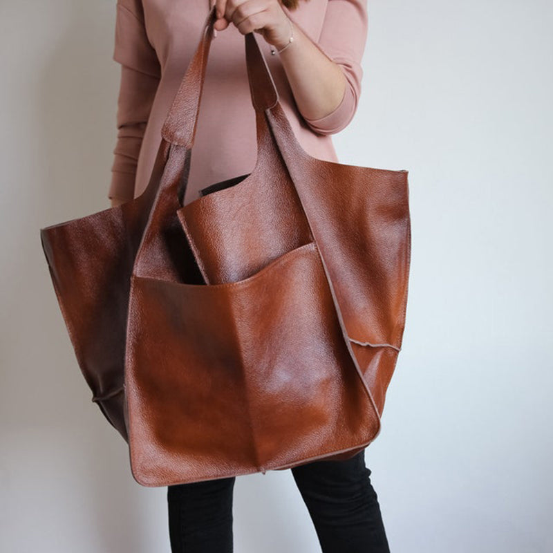 Bolsas de Fin de Semana de Cuero Sobredimensionadas