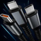 🔥Cable de carga rápida transparente 3 en 1 de 100W