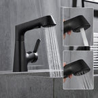 1-Grifo de lavabo con cabezal de ducha extraíble