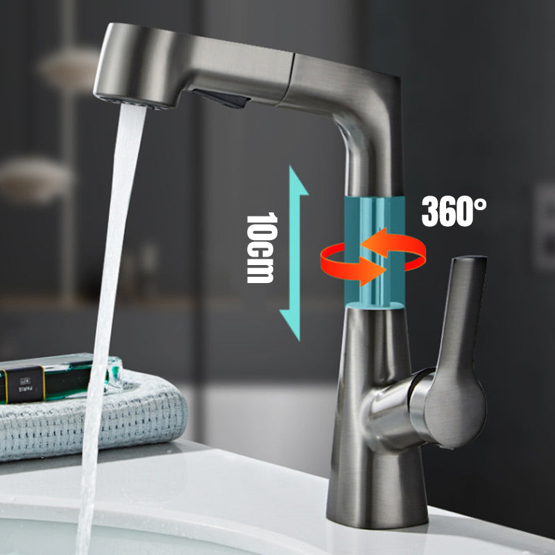 1-Grifo de lavabo con cabezal de ducha extraíble