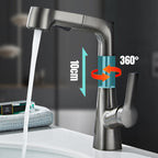 1-Grifo de lavabo con cabezal de ducha extraíble