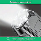 Linterna LED con zoom ajustable