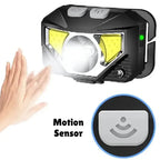 Linterna Frontal Ultra-Brillante con Sensor de Movimiento - Paquete de 2