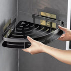 Armario de Esquina de Aluminio sin Perforación para Baño