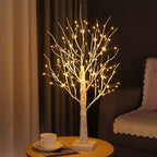 Árbol de abedul LED escandinavo – Luz ambiental con diseño natural